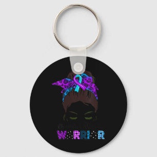 Womens Tu Messy Bun Ribbon Rheumatoid Arthritis Aw Key Ring