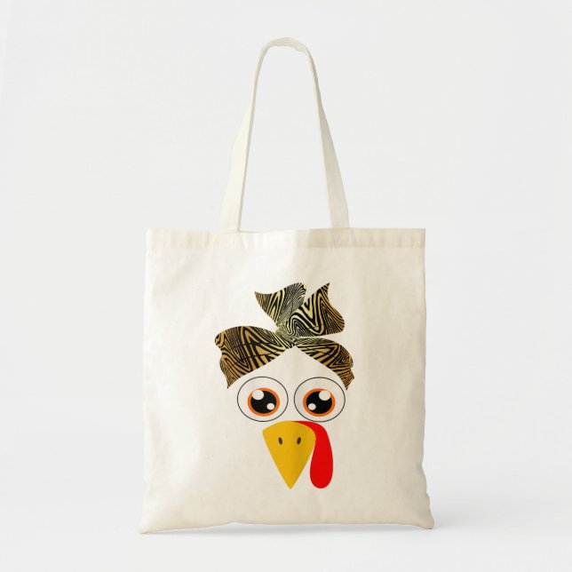 Womens Turkey Face Leopard Headband Awesome Cute T Tote Bag (Front)