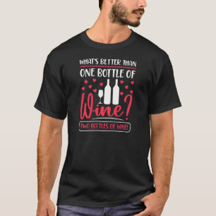 Womens Two Bottles Of Wine Drinker Winemaker Conn T-Shirt