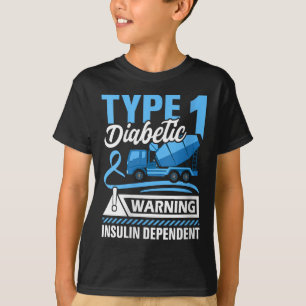 Womens Type 1 Diabetic Warning Insulin Dependant V T-Shirt