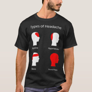 Womens Types of Headache VNeck  T-Shirt