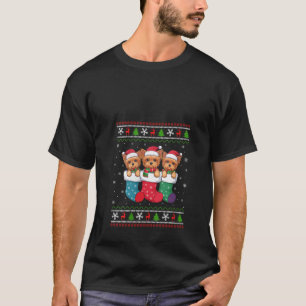 Womens Ugly Xmas Sweater Yorkie Dog In Christmas S