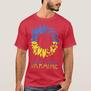 Womens Ukraine Flag Sunflower, Ukrainian Support L T-Shirt