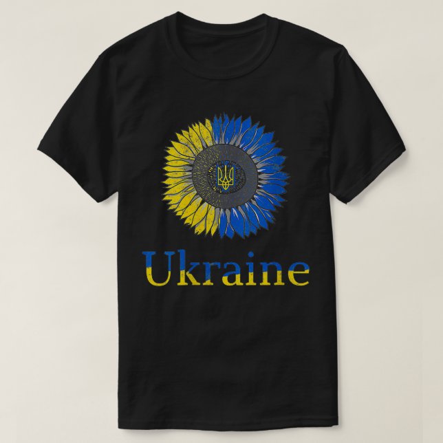 Womens Ukraine  Ukrainians Sunflower Vintage Ukrai T-Shirt (Design Front)
