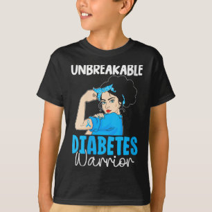 Womens Unbreakable Diabetes Warrior V-neck T-Shirt