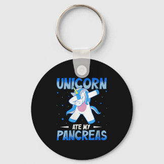 Womens Unicorn Ate My Pancreas V-neck  Key Ring