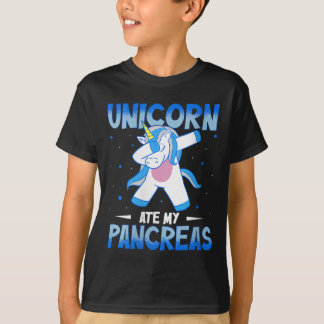 Womens Unicorn Ate My Pancreas V-neck  T-Shirt