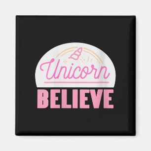 Womens Unicorn Believe Sitive Magic Fantasy Rainbo Magnet