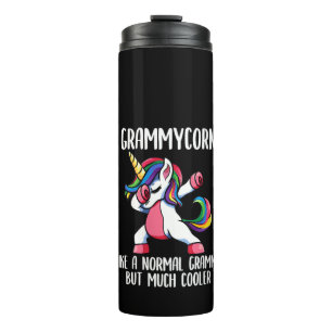 Womens Unicorn Grammy Girl Birthday Party Apparel, Thermal Tumbler