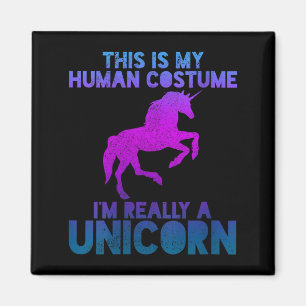 Womens Unicorn Shirt - People Costume Saying Funny Magnet