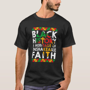 Womens Unshakeable Faith Melanin Queen African Gir T-Shirt