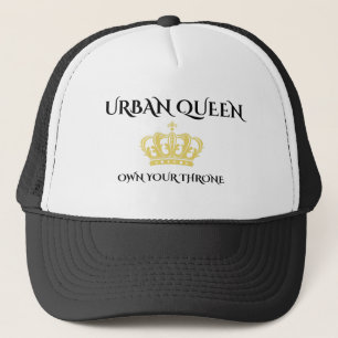 WOMEN'S URBAN STAND TALL PINK WHITE NYLON TRUCKER  HAT