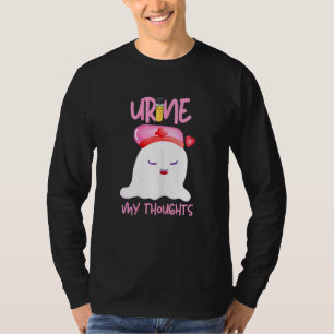 Womens Urine My Thoughts  Cute Nurse Love Heart Va T-Shirt