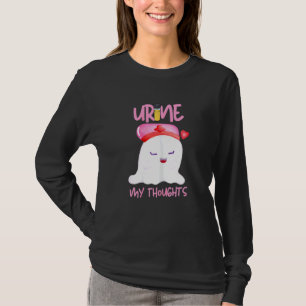 Womens Urine My Thoughts  Cute Nurse Love Heart Va T-Shirt