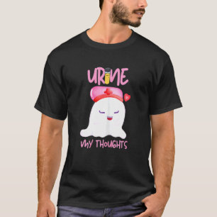 Womens Urine My Thoughts  Cute Nurse Love Heart Va T-Shirt
