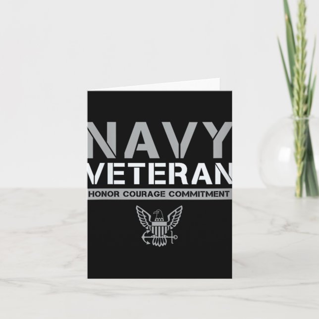 Womens Us Navy - Veteran Honour Courage Commitment Card (Front)
