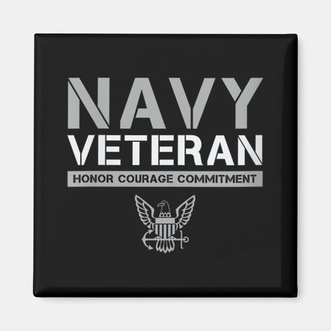 Womens Us Navy - Veteran Honour Courage Commitment Magnet (Front)