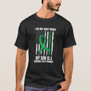 Womens Usa American Flag Green Cp Mum Cerebral Pal T-Shirt