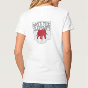 Women's V-neck Save the Elephants T-Shirt