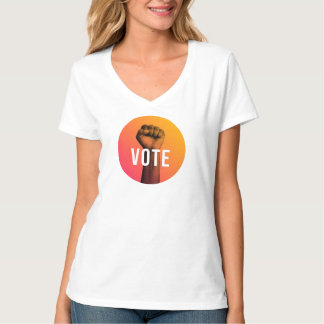 Women's V-neck Short-sleeved T-Shirt w/ Power Vote
