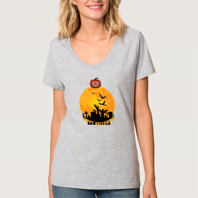 Womens V-Neck T-Shirt (Front)