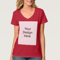 Women's V-Neck T-Shirt Deep Red