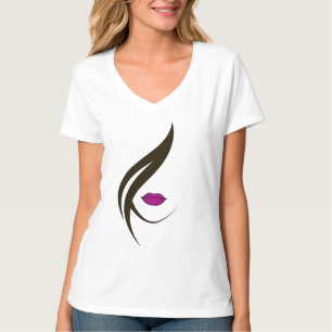 Women's V-Neck T-Shirt Vogue Graphic Daily Weekend