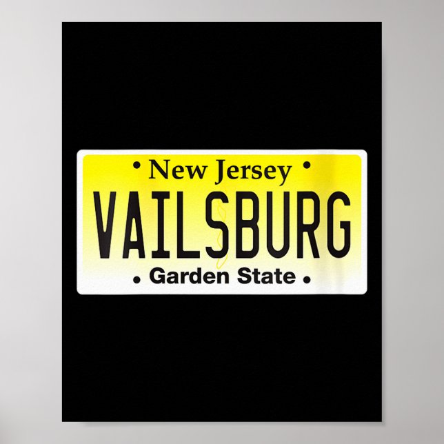 Womens Vailsburg Newark Nj City New Jersey License Poster (Front)
