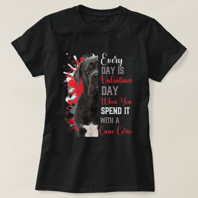 Womens Valentines Day Cane Corso Mum Mother Large  T-Shirt (Design Front)