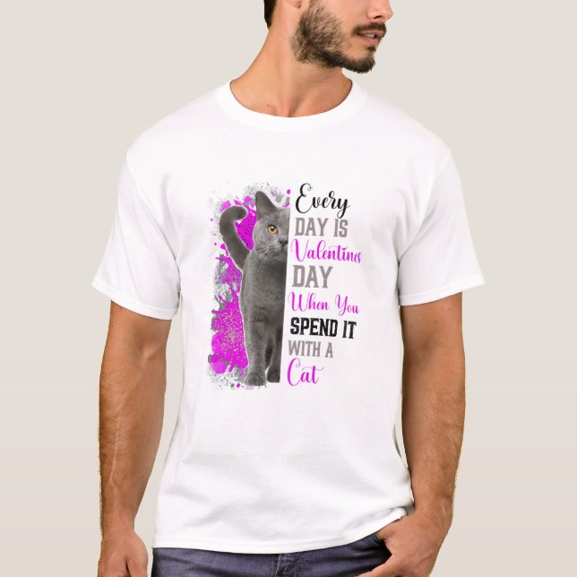 Womens Valentines Day Cat Mother Mum Mum Mama Owne T-Shirt (Front)