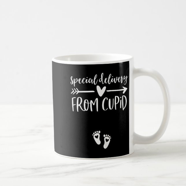 Womens Valentines Day Couples Pregnancy Announceme Coffee Mug (Right)