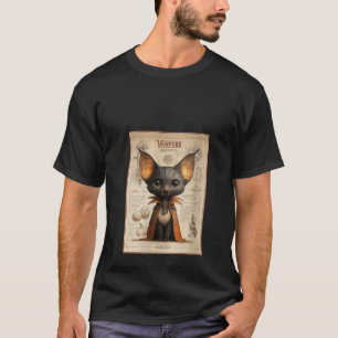 Womens Vampurr cat Funny Vampire Cat Halloween Bes T-Shirt