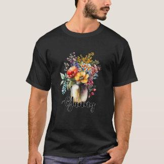 Womens Vase of Wildflowers Ganny T-Shirt