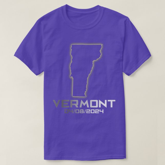 Womens Vermont America Astronomy otal Solar Eclips T-Shirt (Design Front)