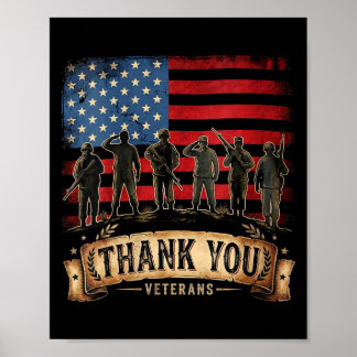 Women's veterans day shirt thank veterans proud poster