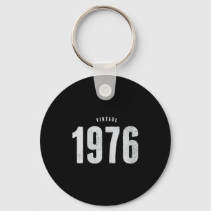 Women's vintage 1976 classic retro 50th birthday key ring