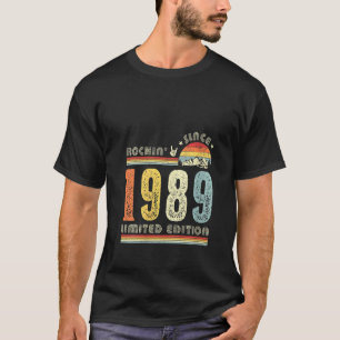 Womens Vintage 1989 Rockin Since 1989 33rd Birthda T-Shirt