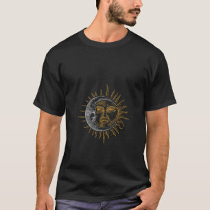 Womens Vintage Astronomy Stars Sun Moon Planets As T-Shirt