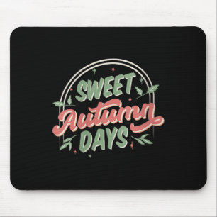Womens Vintage Autumn Colours Fall Canadian Leaves Mouse Mat