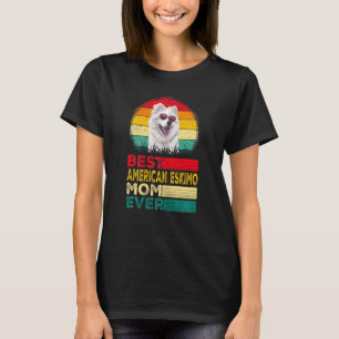 Womens Vintage Best American Eskimo Dad Ever Fathe T-Shirt