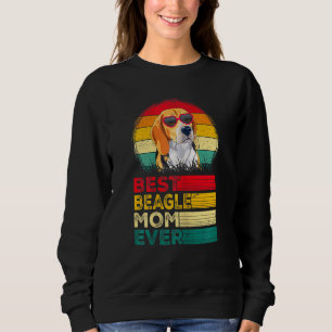 Womens Vintage Best Beagle Dad Ever Father's Day Sweatshirt