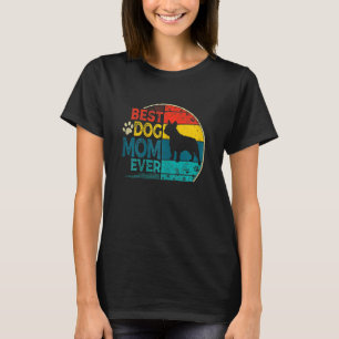 Womens Vintage Best French Bulldog Dog Mum Ever Mo T-Shirt