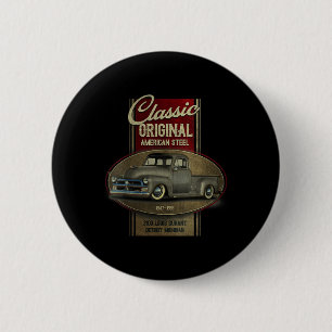 Womens Vintage Clic Original American Old Pickup T 6 Cm Round Badge
