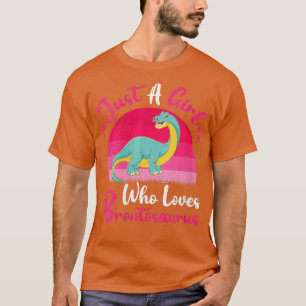 Womens Vintage Dinosaur Lover Just A Girl Who Love T-Shirt