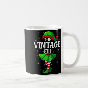 Womens Vintage Elf Christmas Girls Women Elf Squad Coffee Mug
