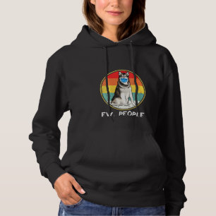 Womens Vintage Ew People Alaskan Malamute Dog Wear Hoodie