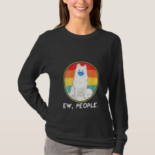 Womens Vintage Ew People American Eskimo Dog Dog W T-Shirt