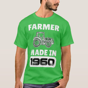 Womens Vintage Farmer Born In 1960 63 Years Old Fa T-Shirt