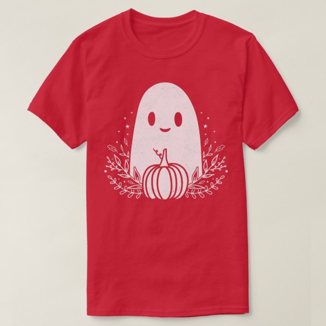 Womens Vintage Ghost Autumn Fall Halloween T-Shirt (Design Front)