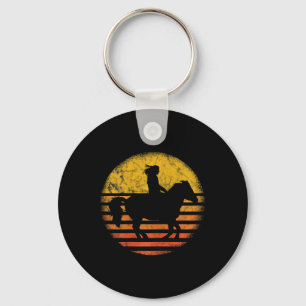 Womens Vintage Girl Horse Riding Equestrian Gift 1 Key Ring